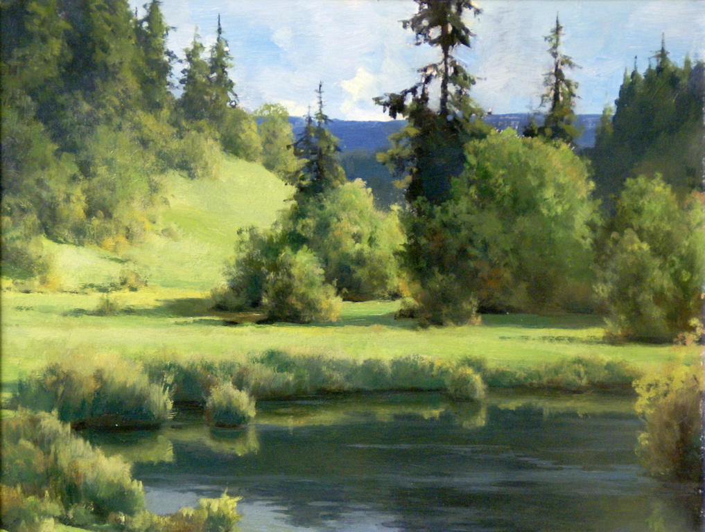 Robert Bouroult, Vue du Doubs au pied du Château de Joux, av. 1963, Musée de Pontarlier.