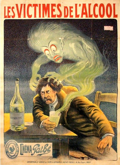 Affiche du fil "Les victimes de l'alcool", Jager Frédéric, film distribé par les cinémas Pathé 1911, Musée de Pontarlier