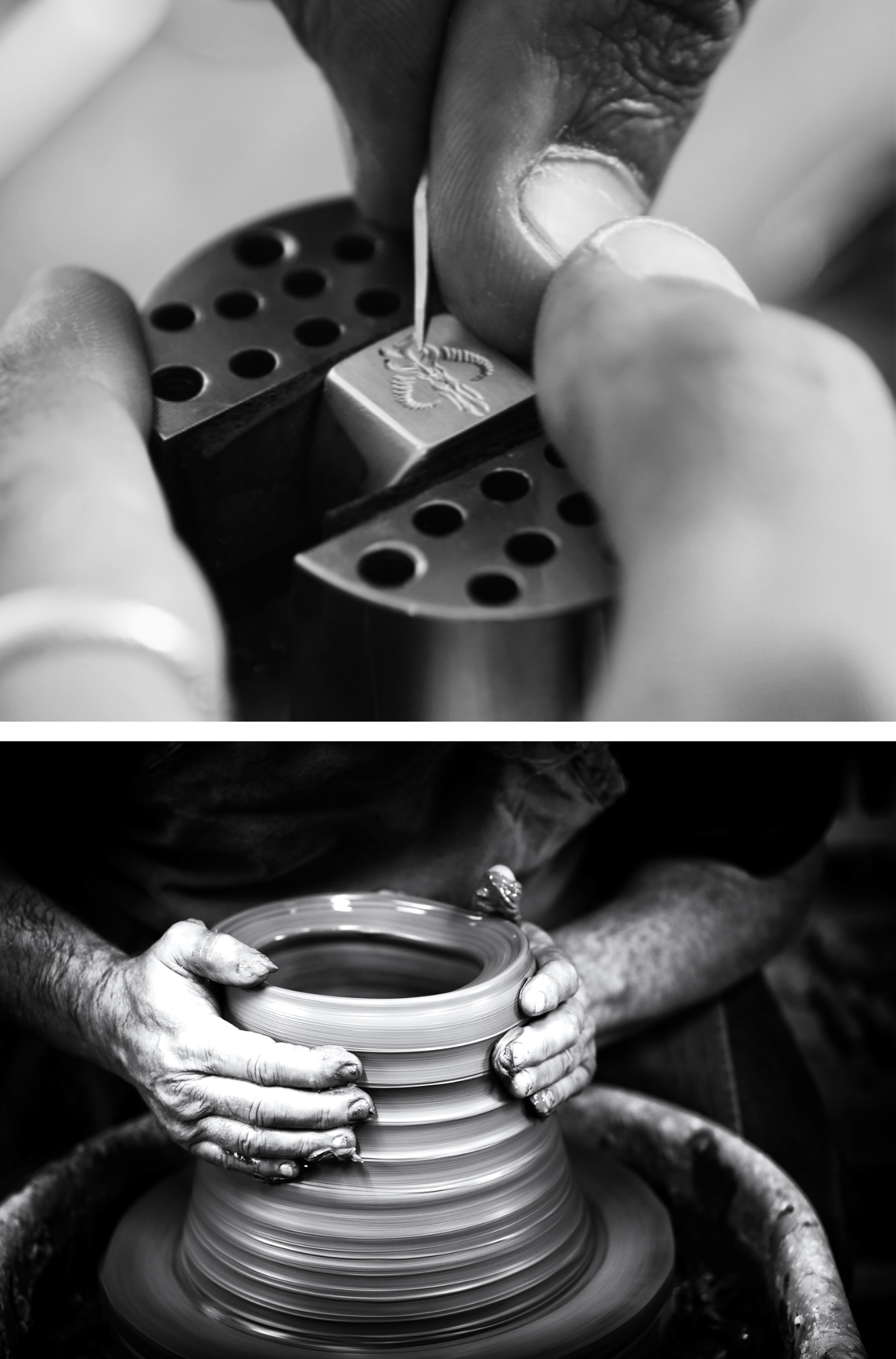 Photographie du travail de Rémil Bultor et Philippe Pichet en noir et blanc